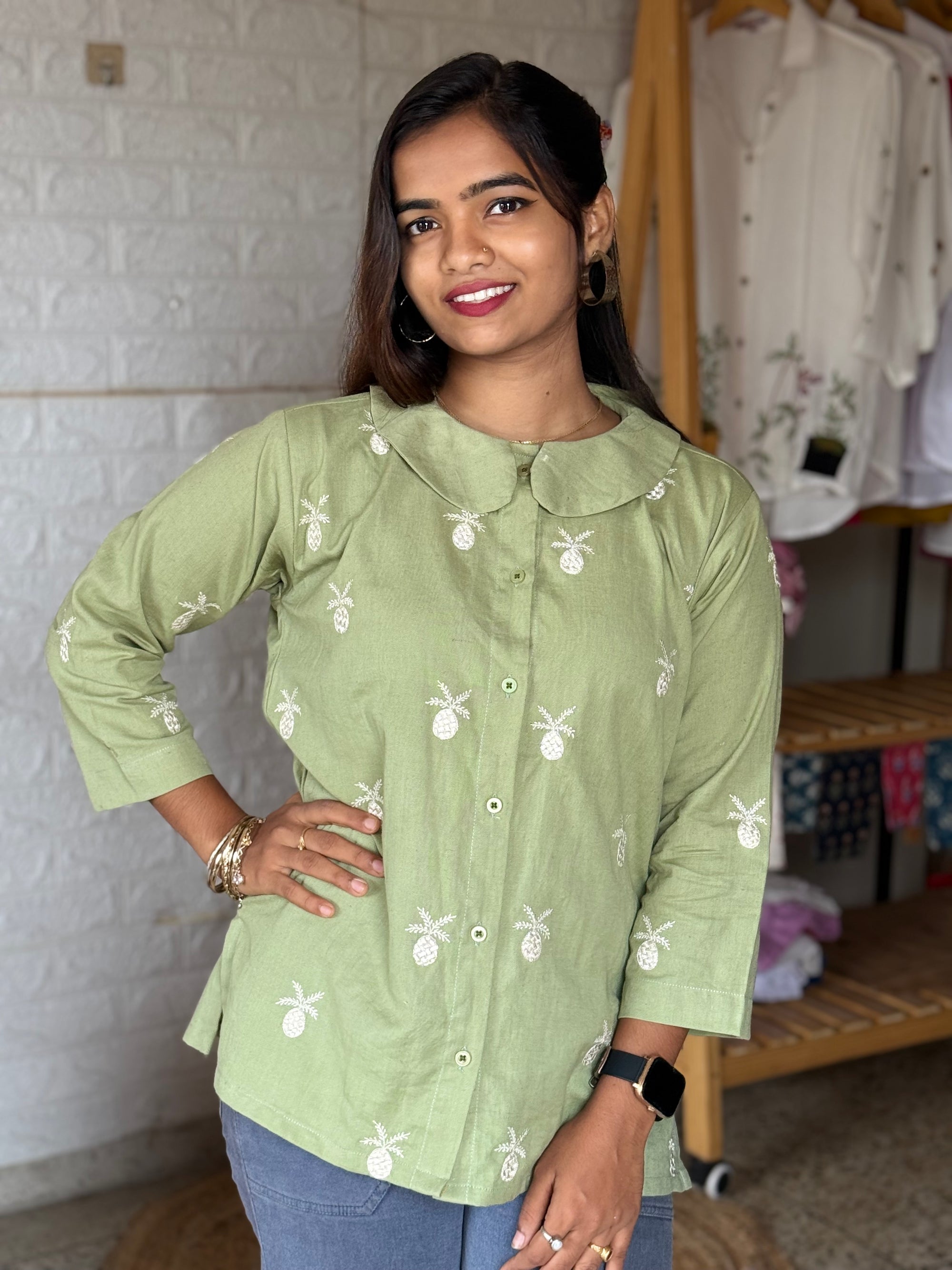 Pineapple Cotton Shirt