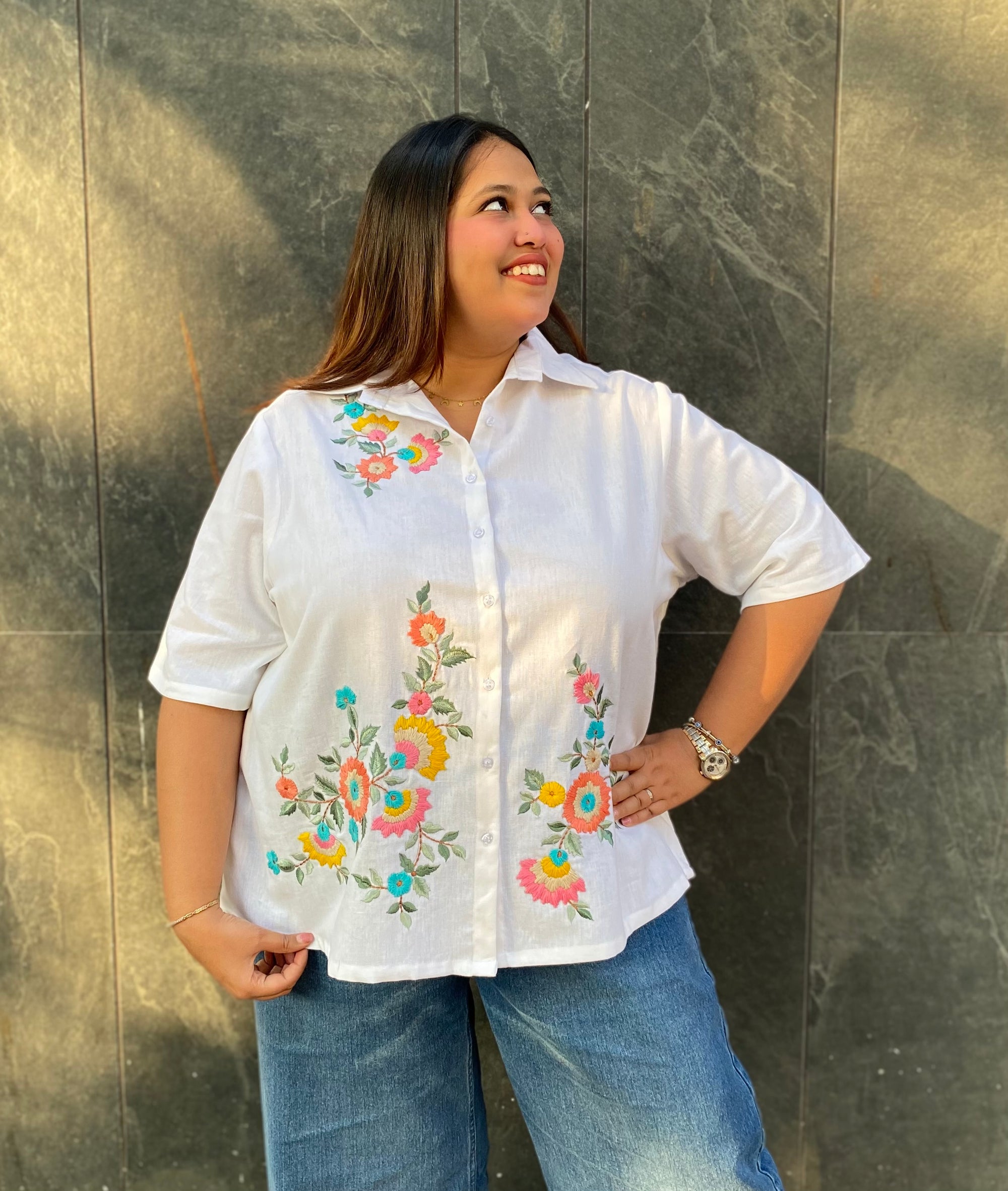 Petal Perfection Cotton Shirt