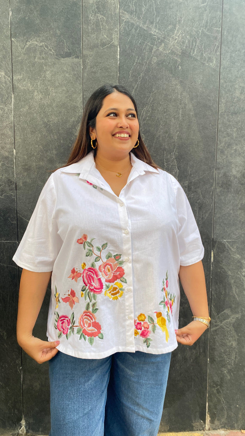 Birds of a Feather Cotton Shirt