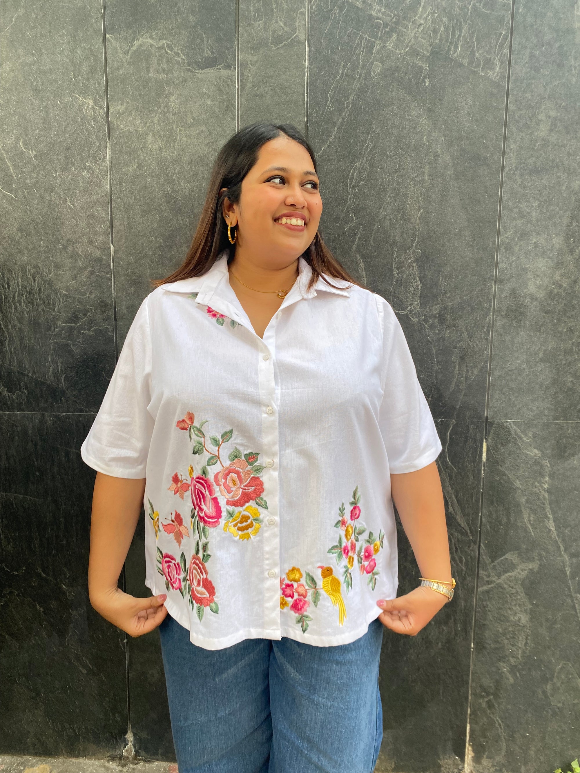 Birds of a Feather Cotton Shirt