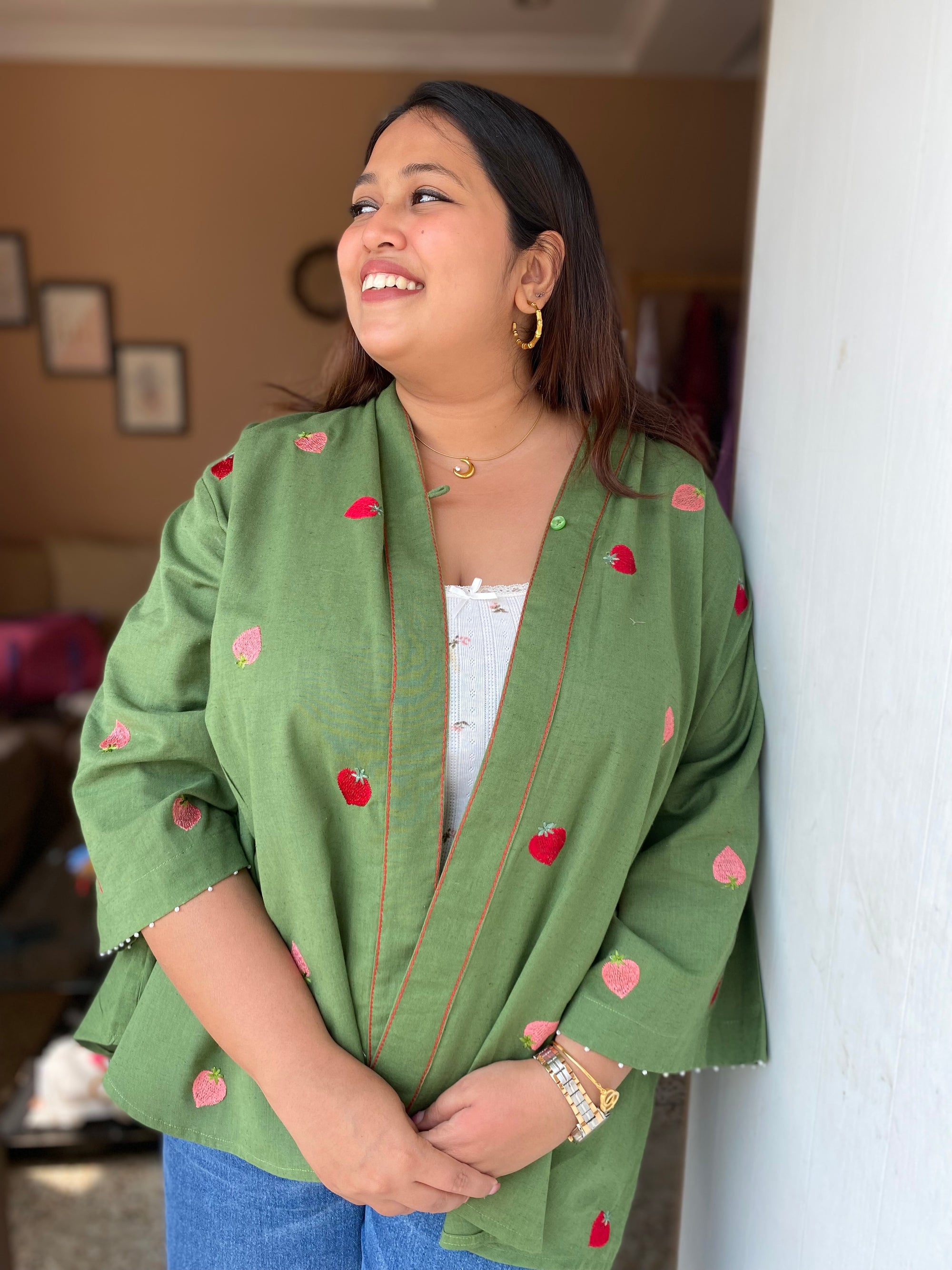 Strawberry Cotton Shrug