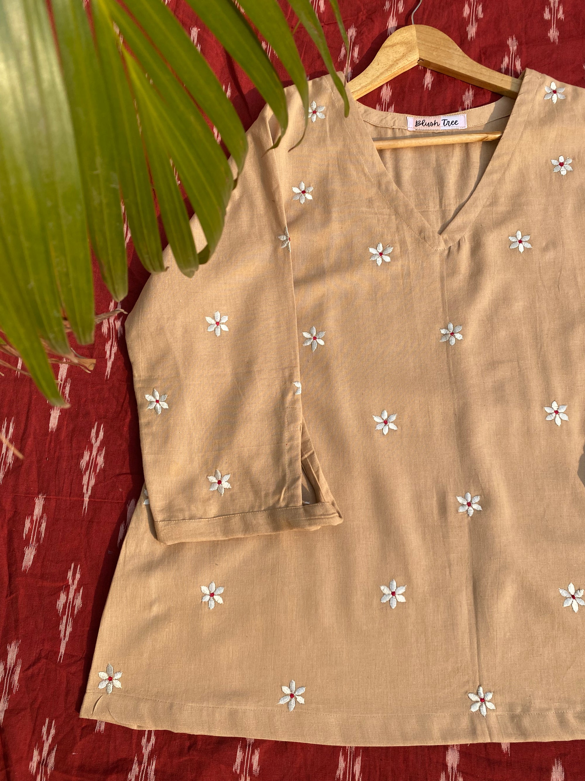 Ivory Bloom Cotton Top