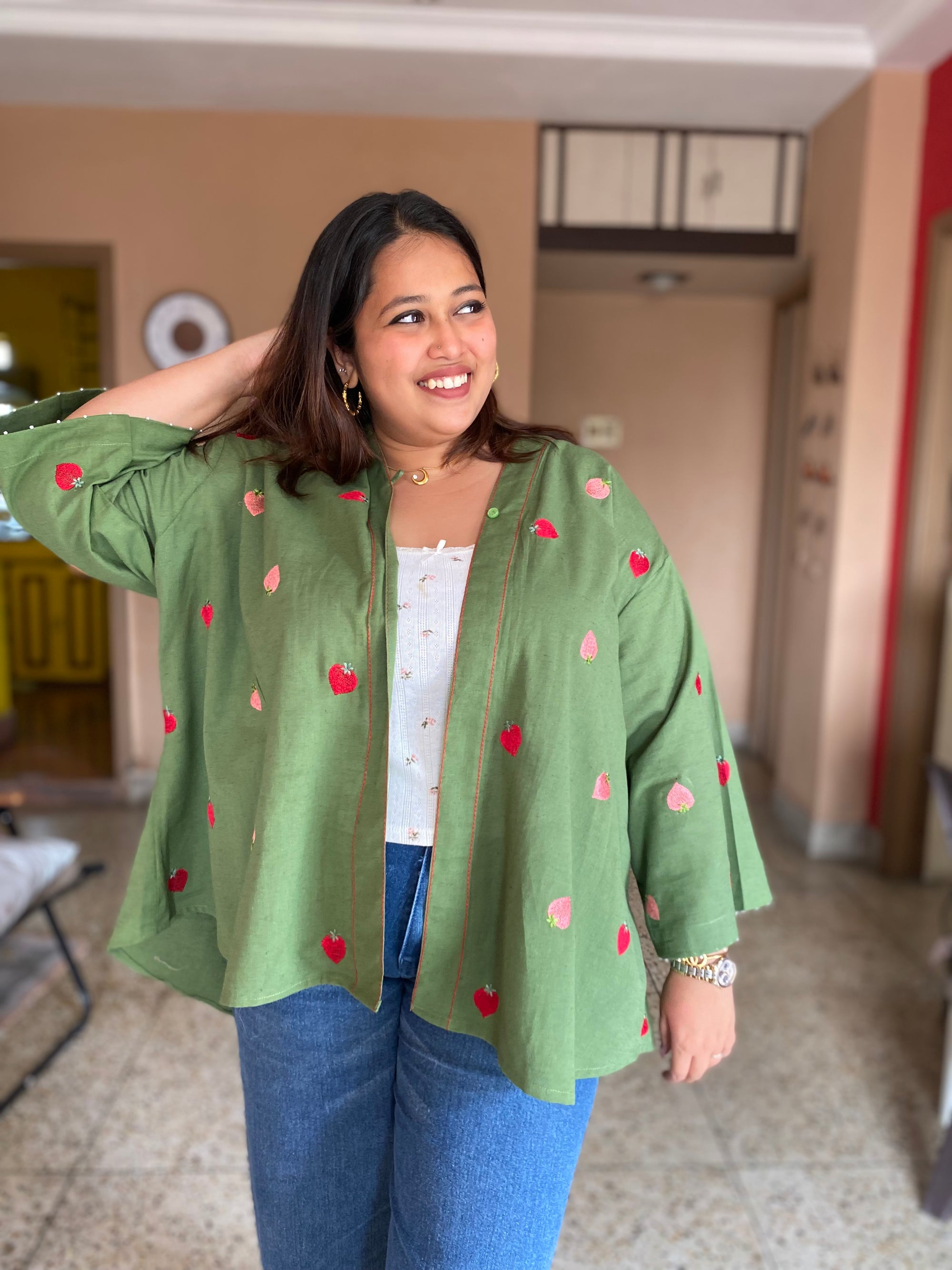 Strawberry Cotton Shrug
