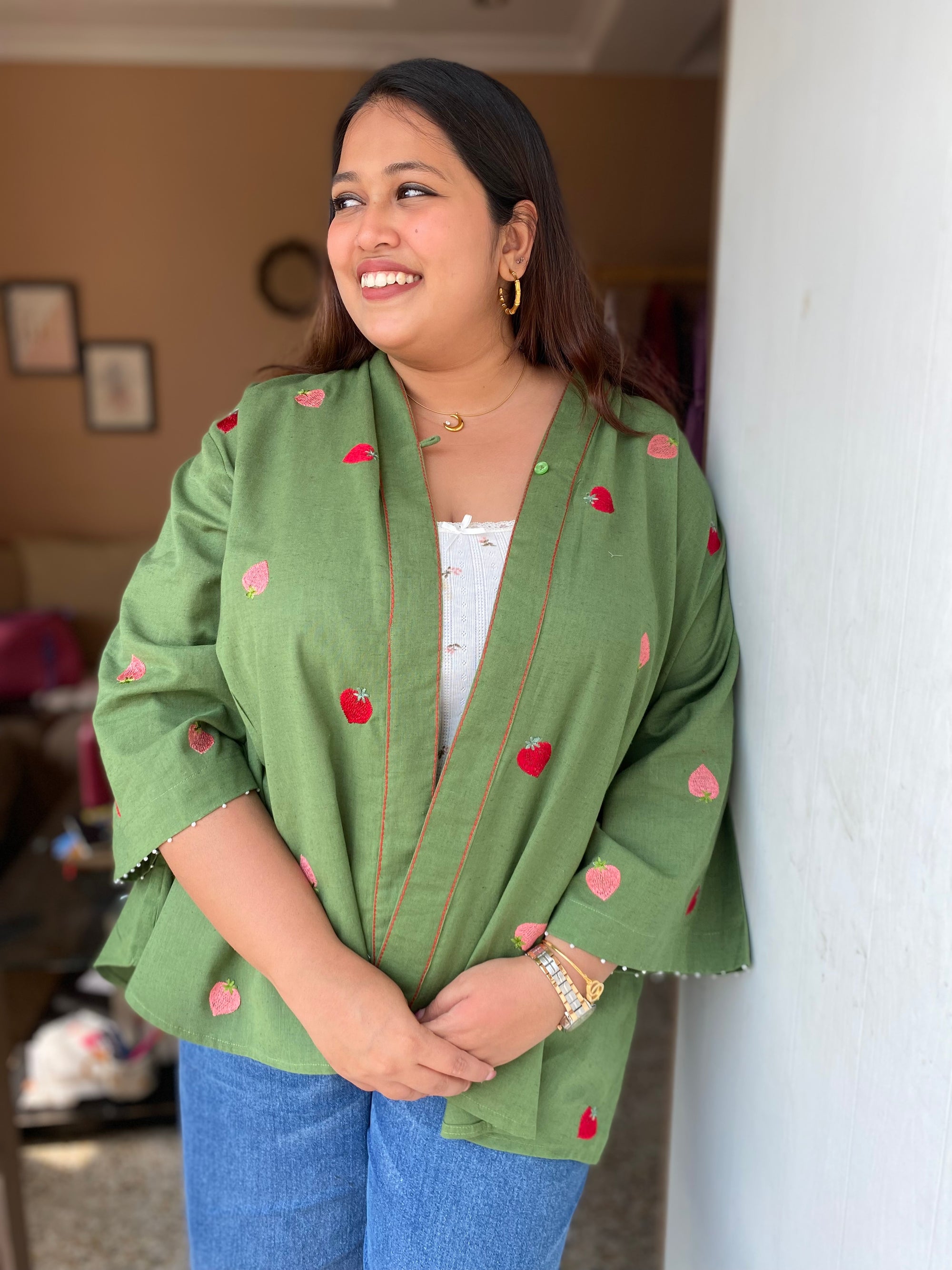 Strawberry Cotton Shrug