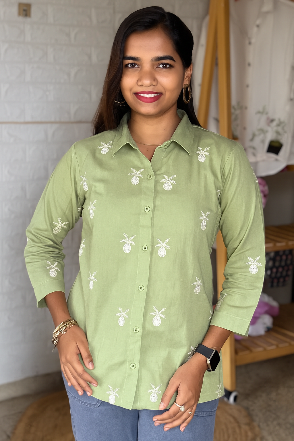 Pineapple Cotton Shirt