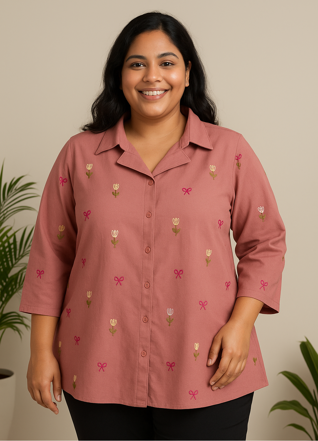 Bow-he-mian Cotton Shirt