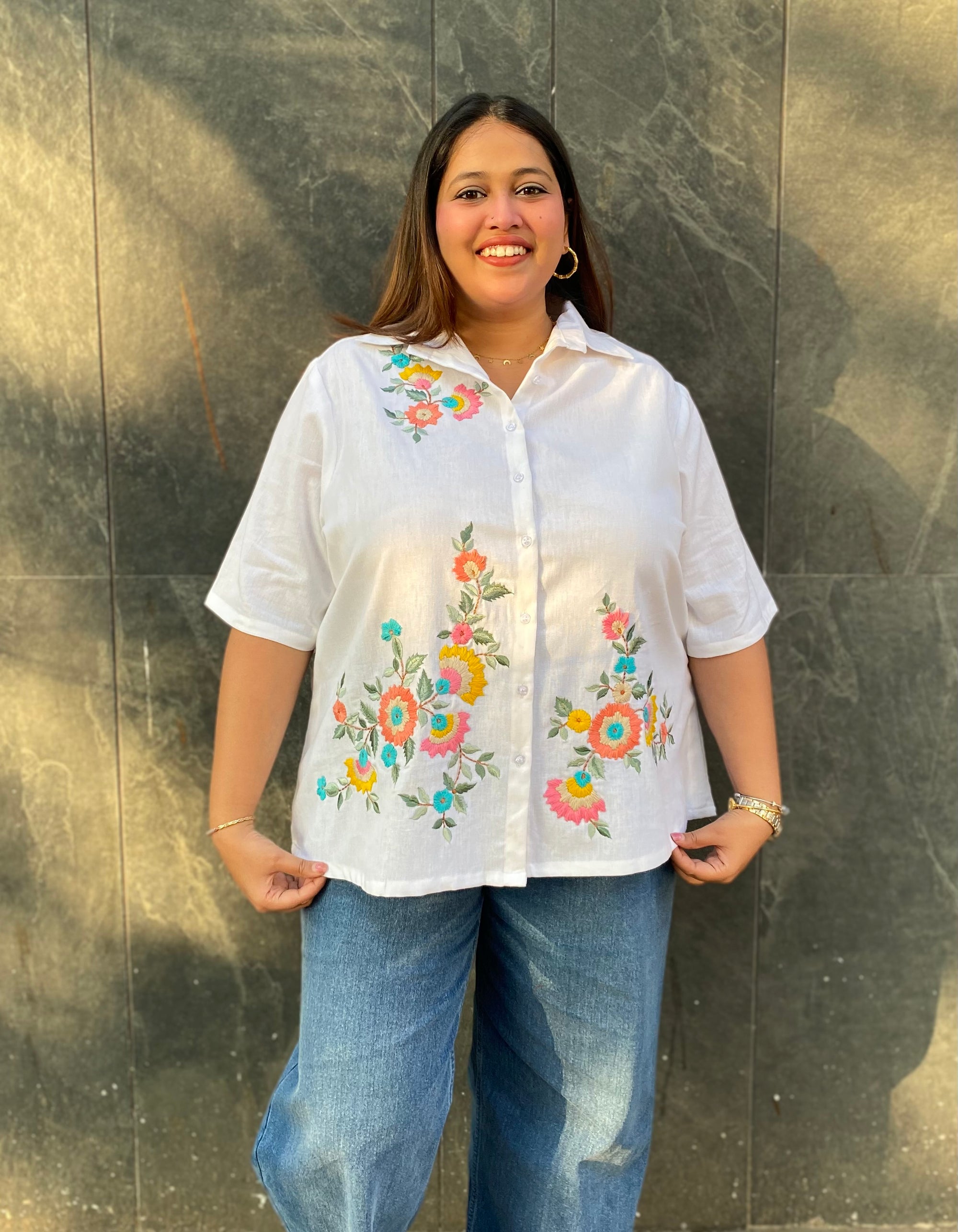 Petal Perfection Cotton Shirt