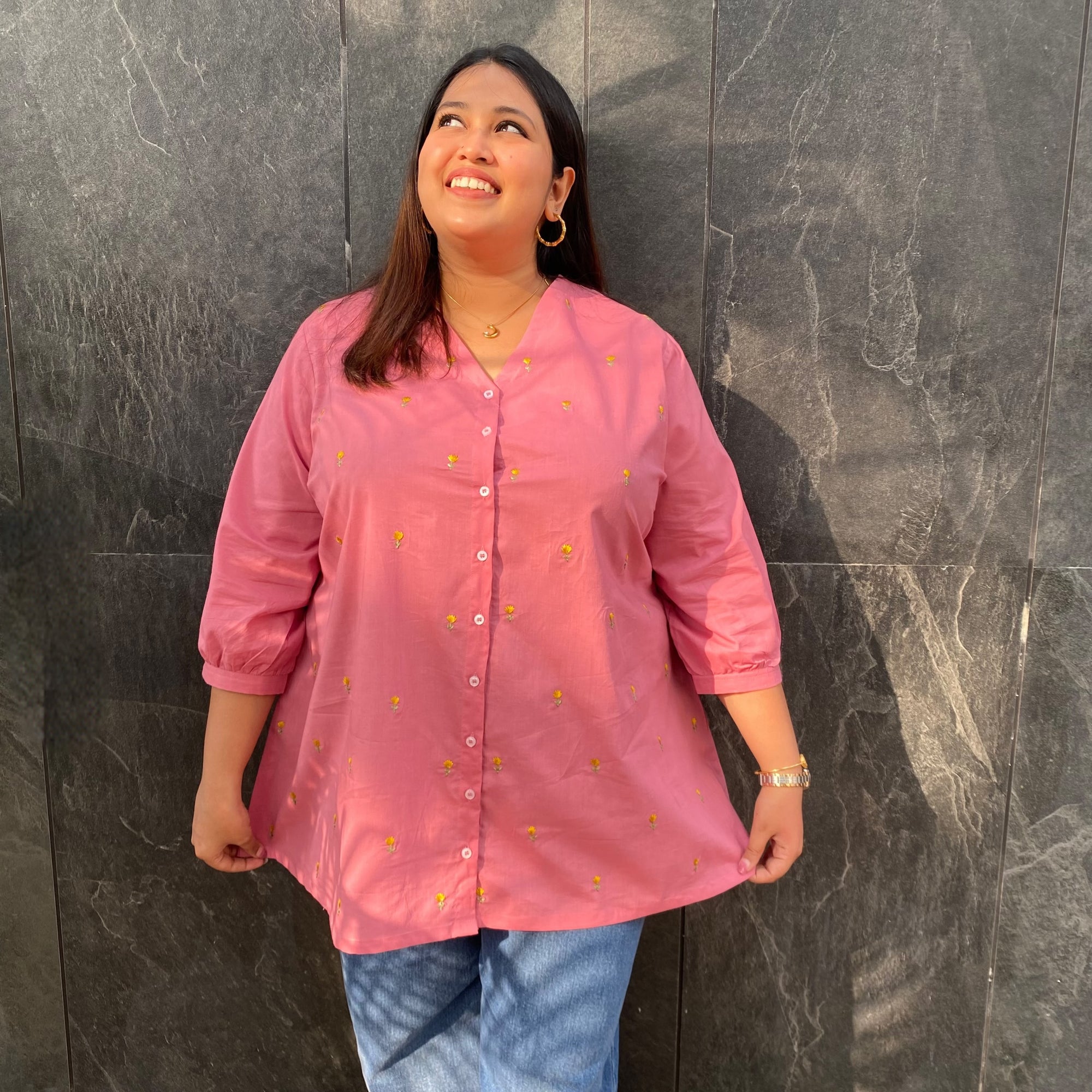 Lemon Bloom Cotton Top