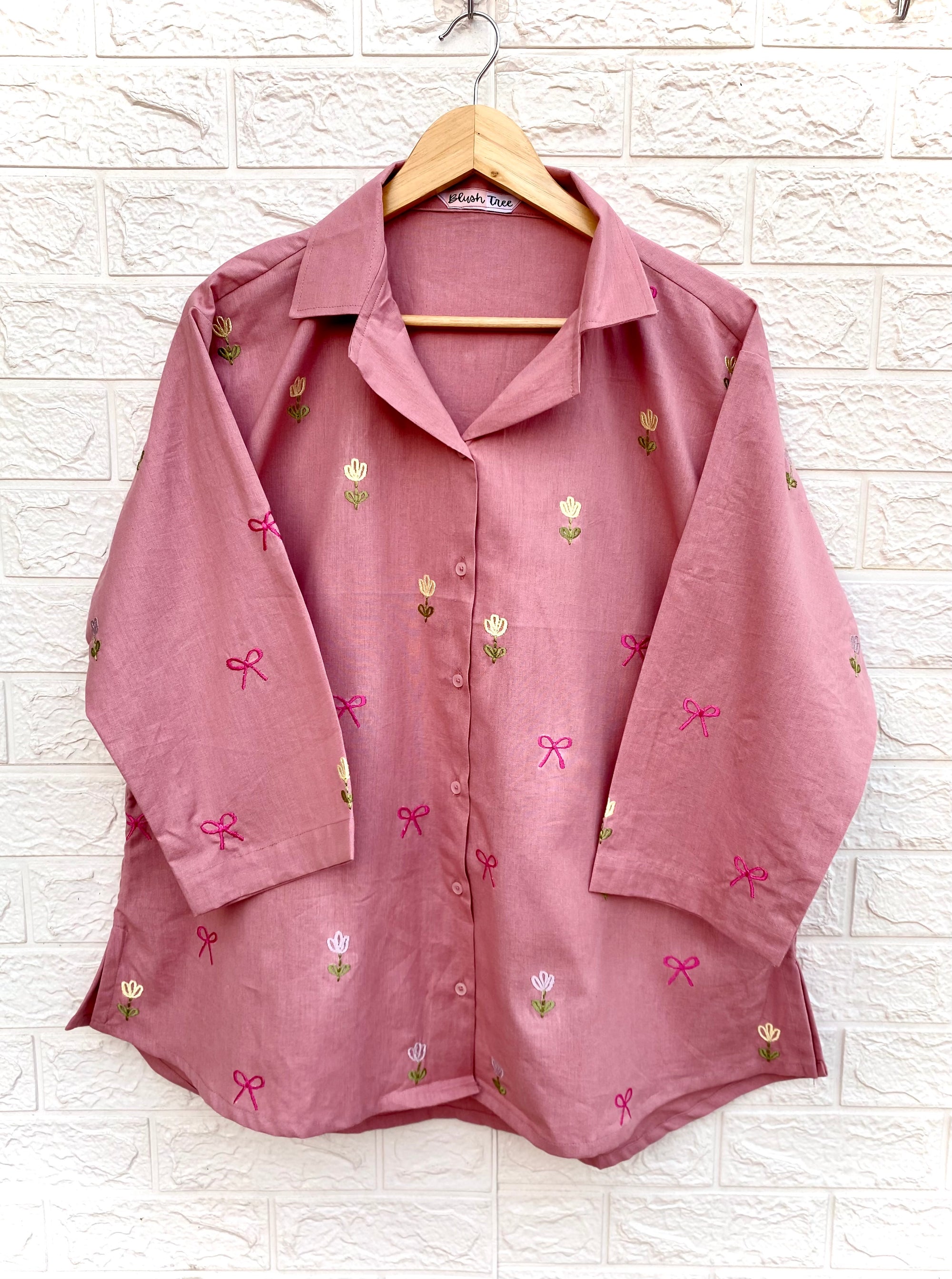Bow-he-mian Cotton Shirt