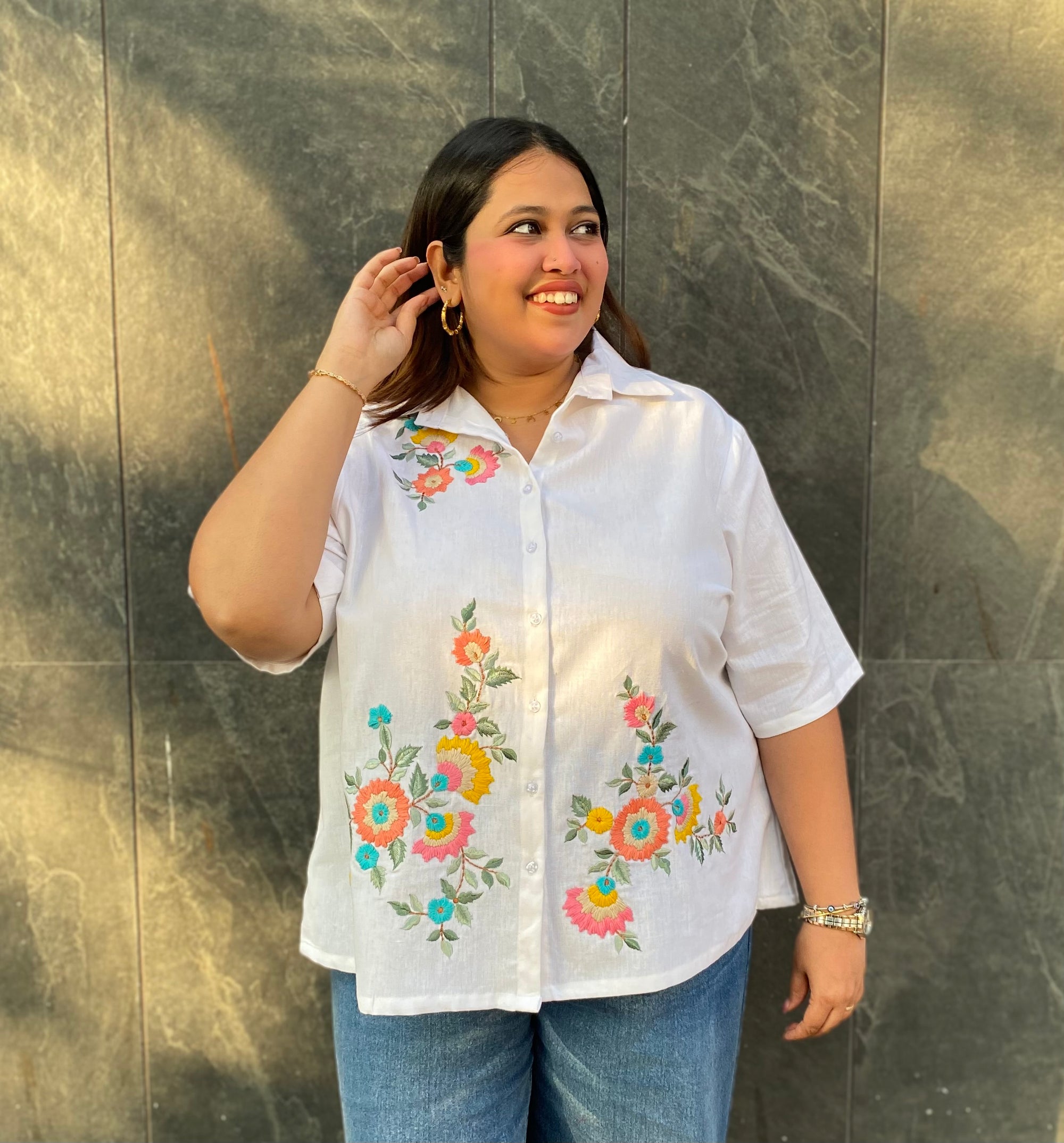 Petal Perfection Cotton Shirt