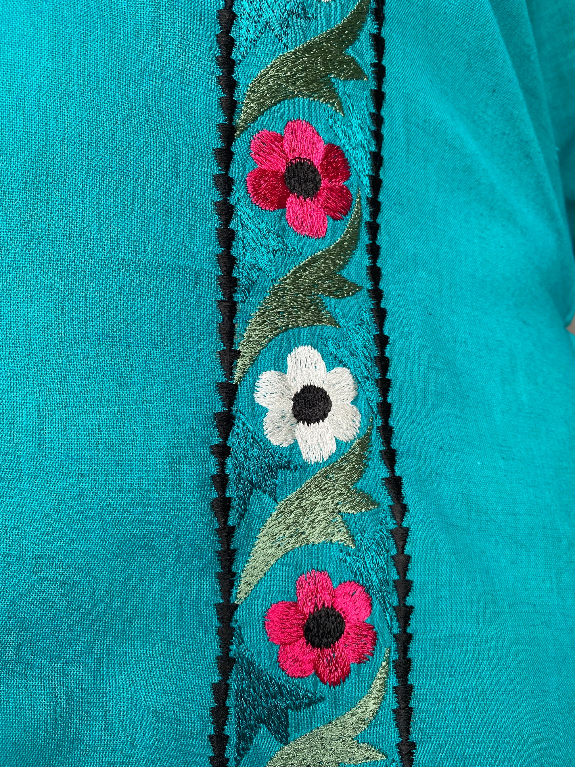 Floral Cascade Shirt Dress
