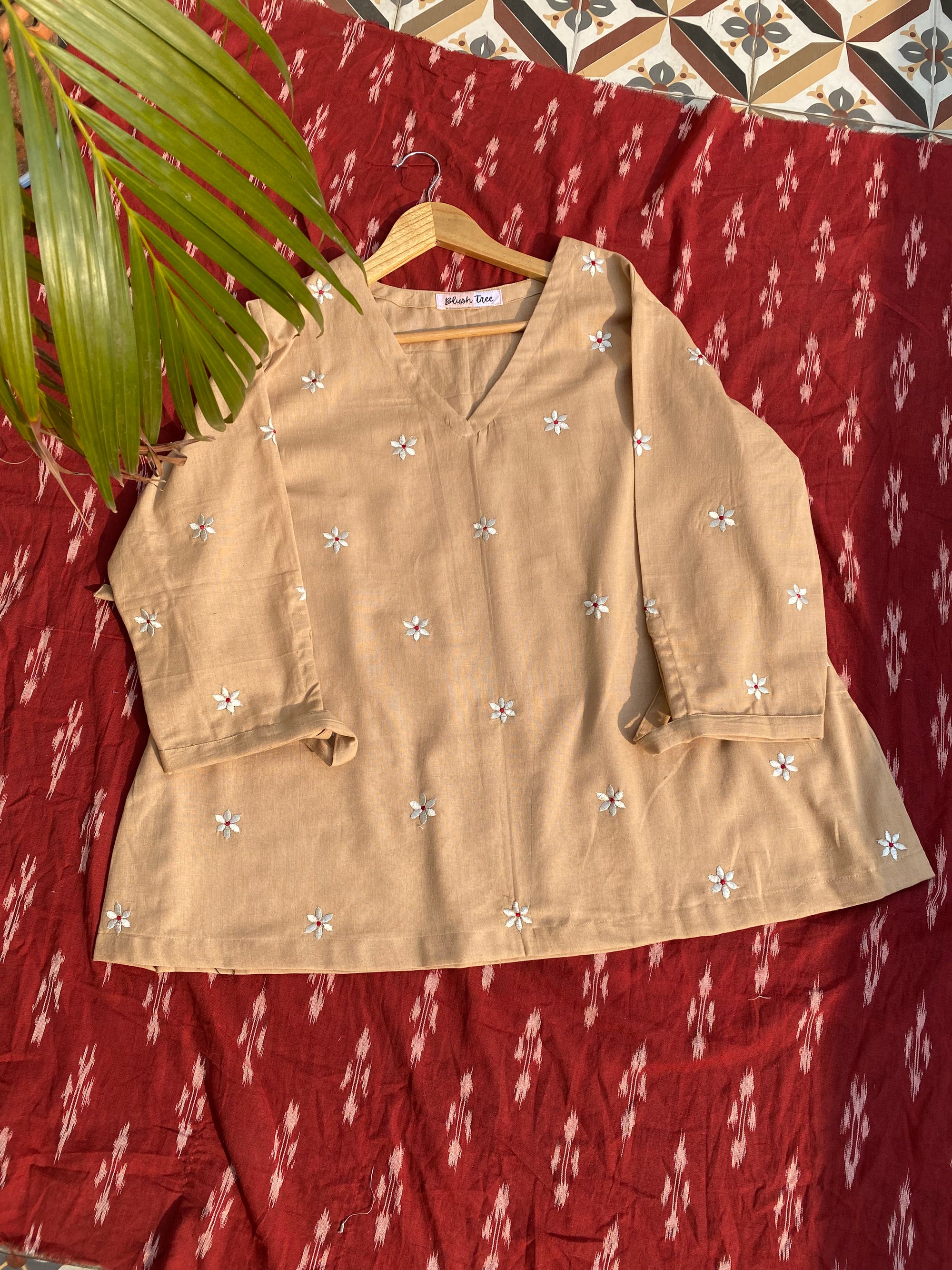 Ivory Bloom Cotton Top