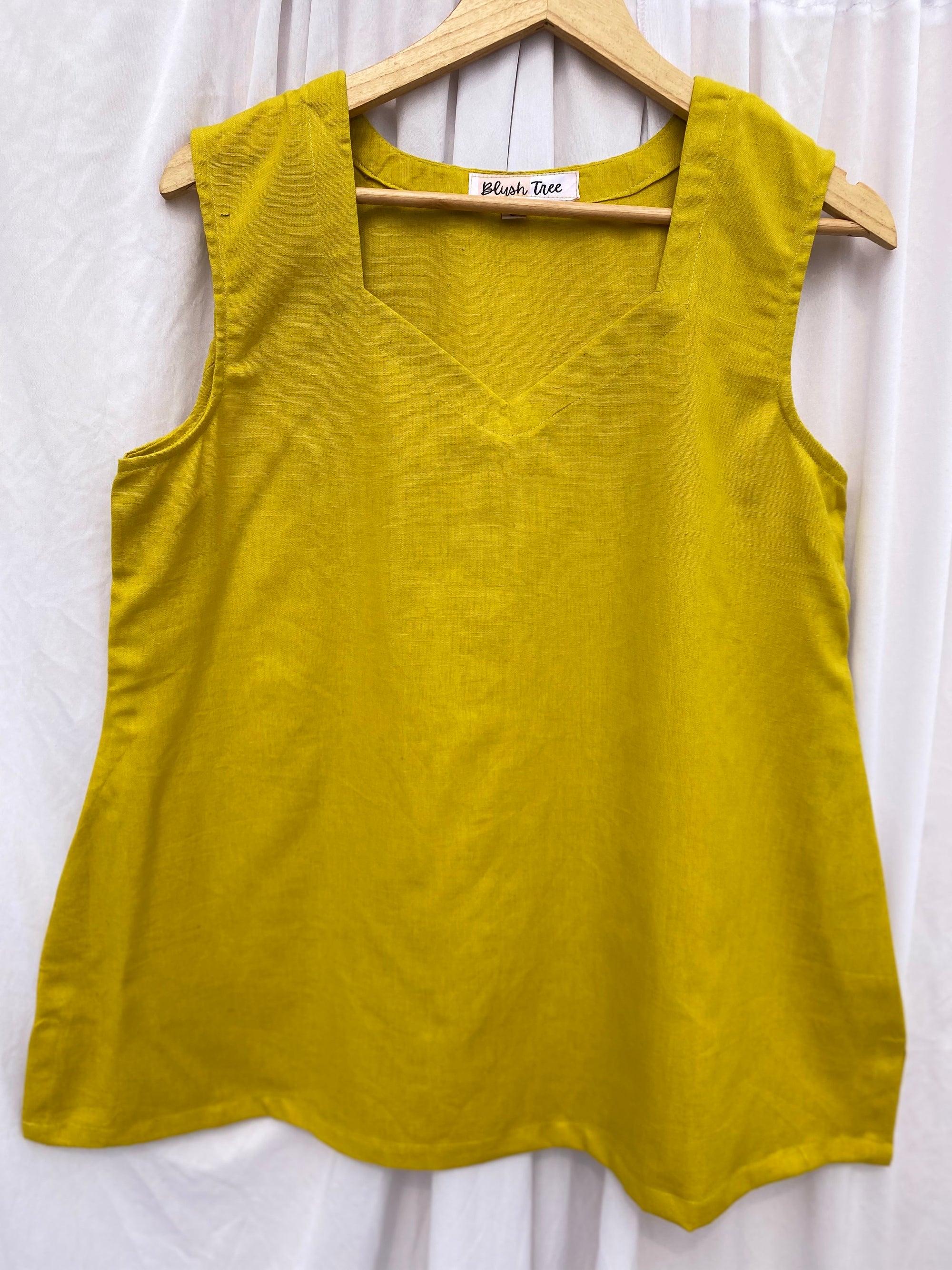 Yellow Cotton Tank Top