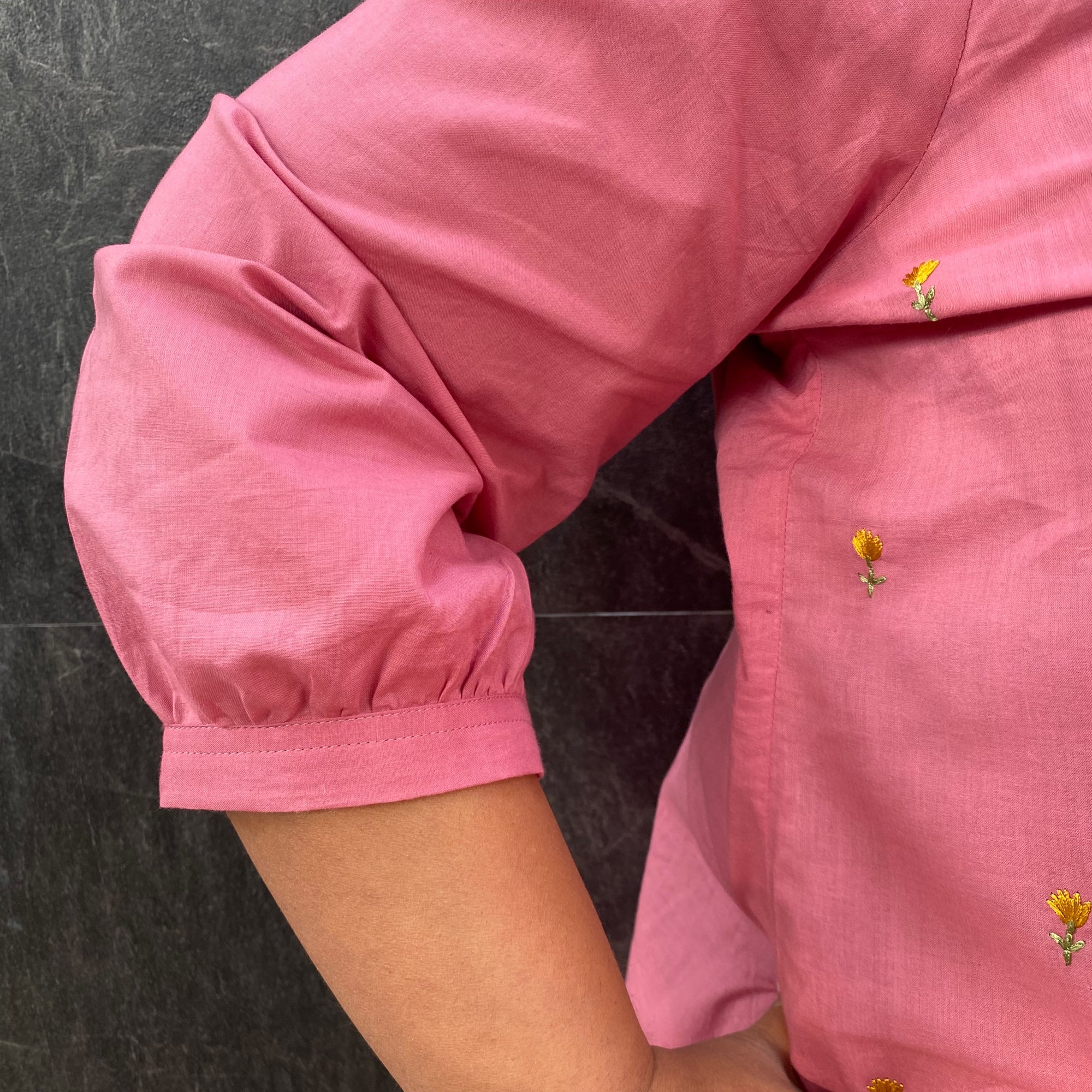 Lemon Bloom Cotton Top