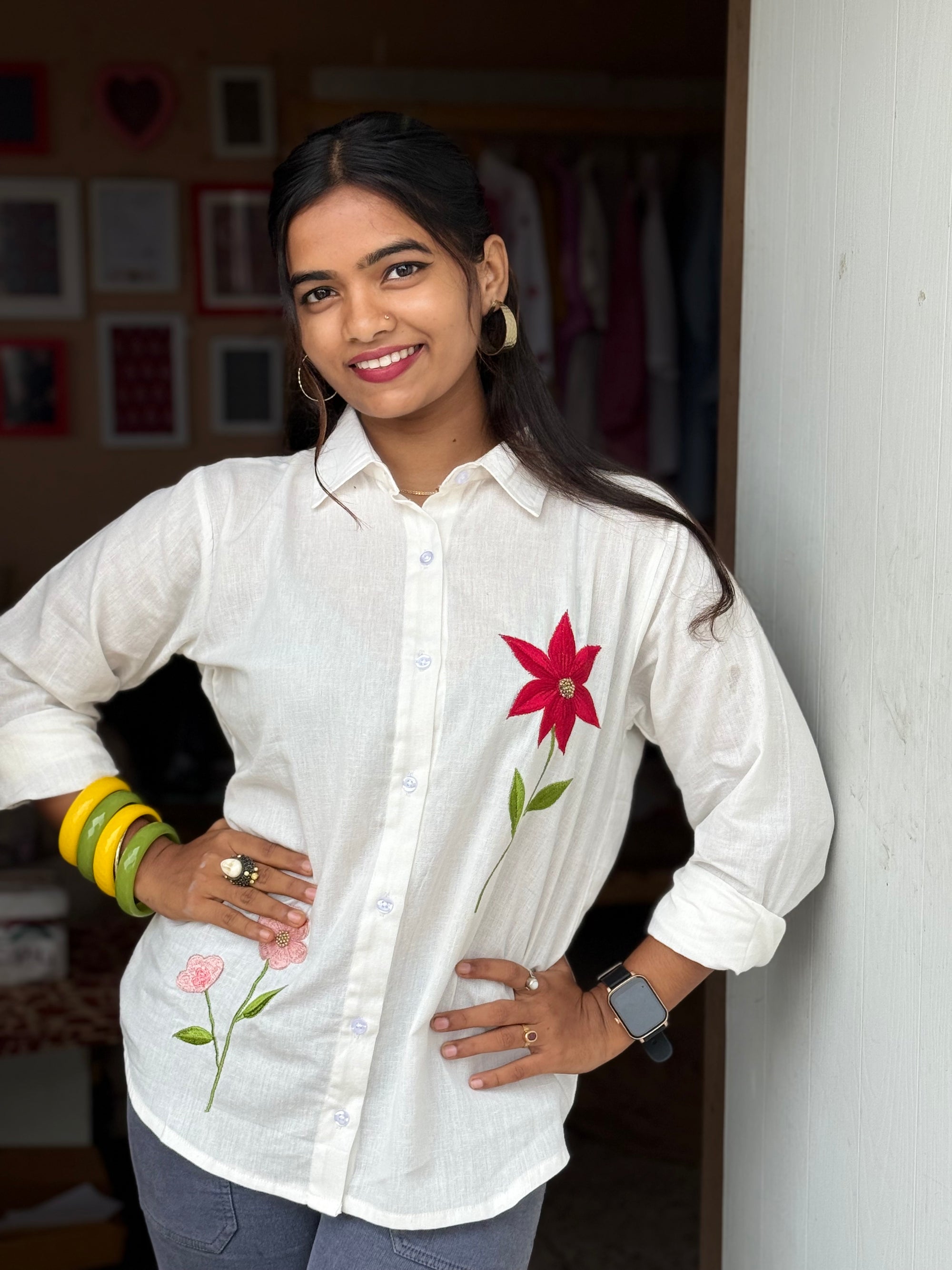 Wild Bloom Cotton Shirt