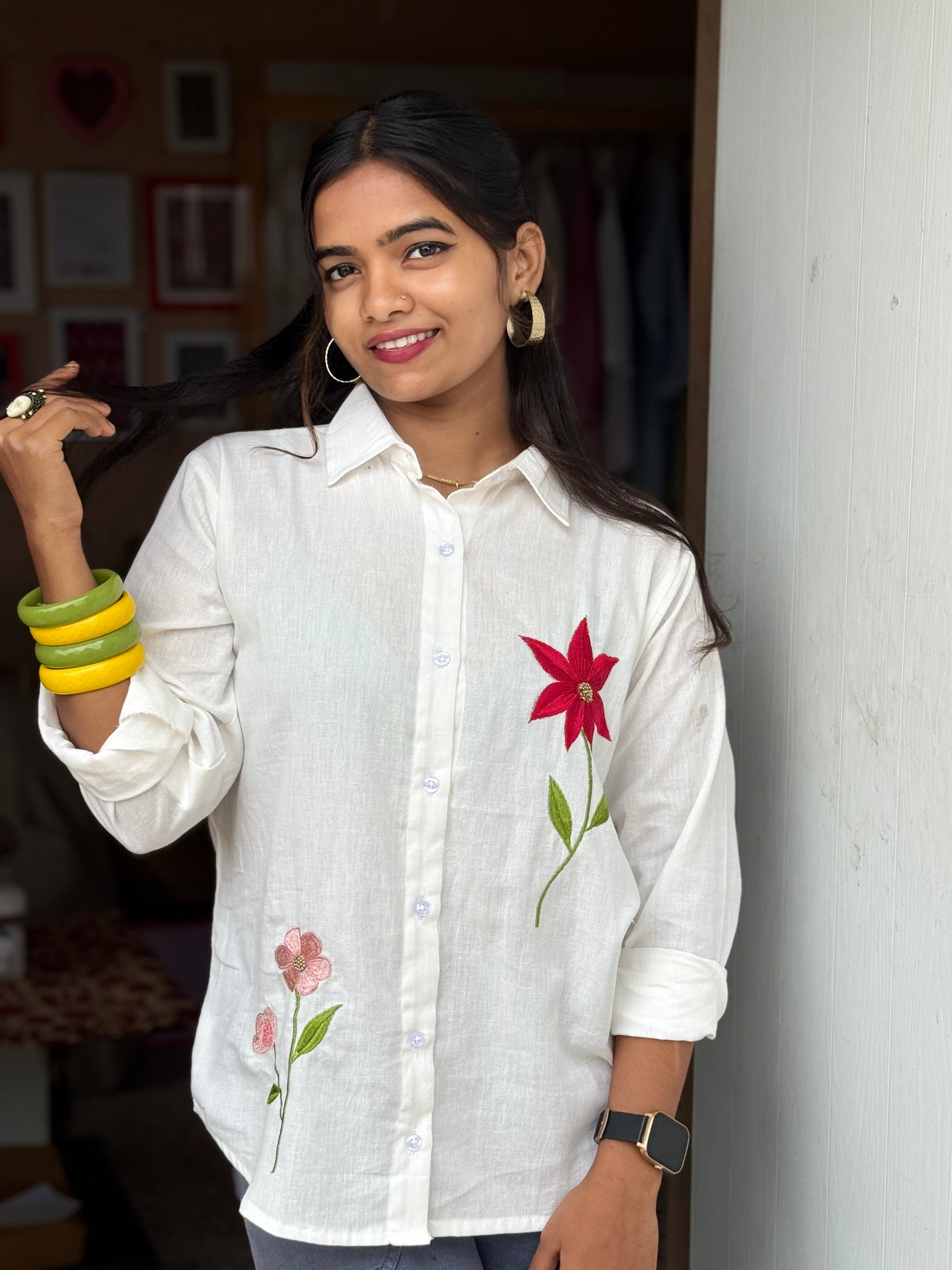 Wild Bloom Cotton Shirt