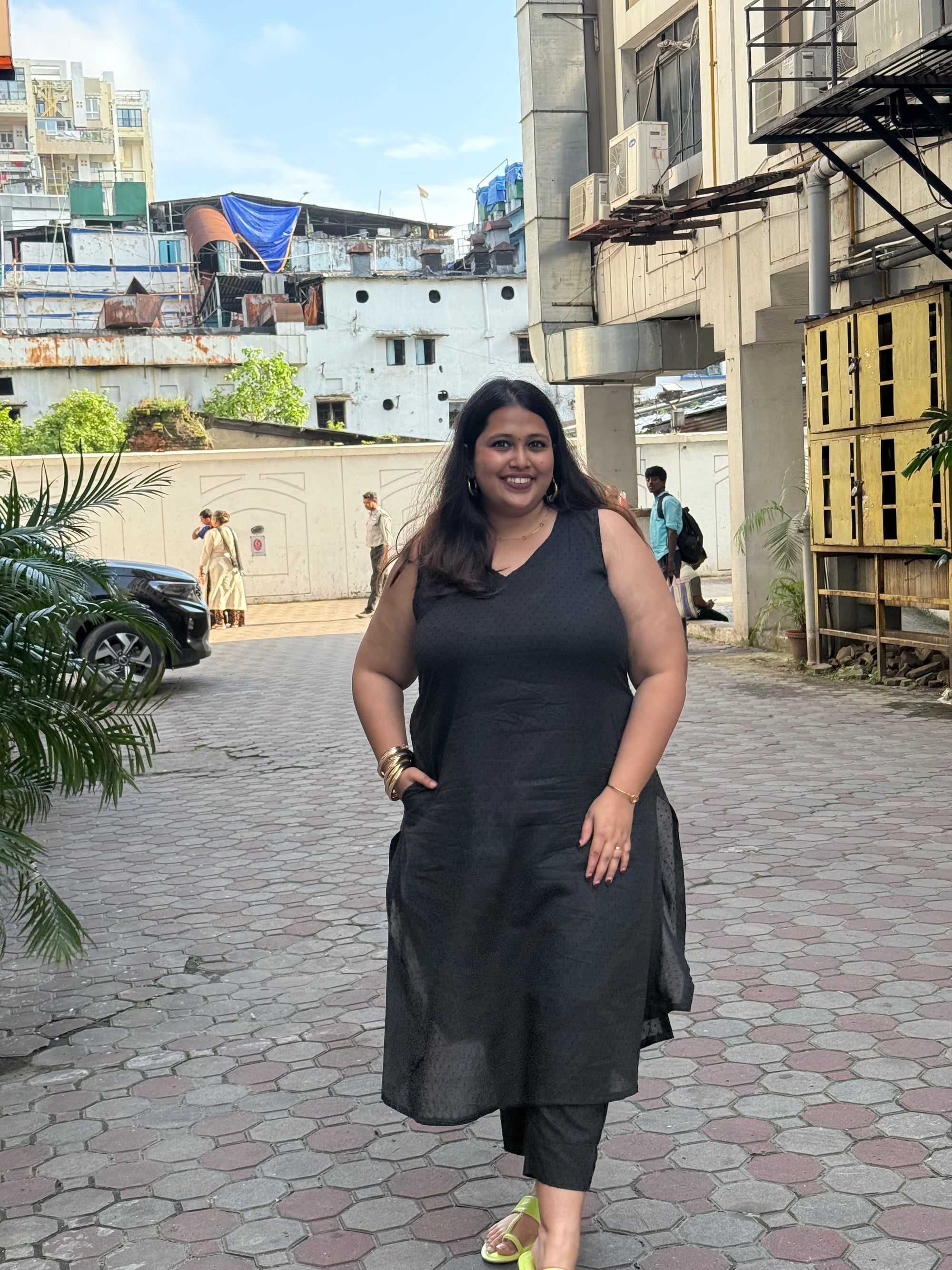 Kaali Bindi Hakoba Co-ord Set