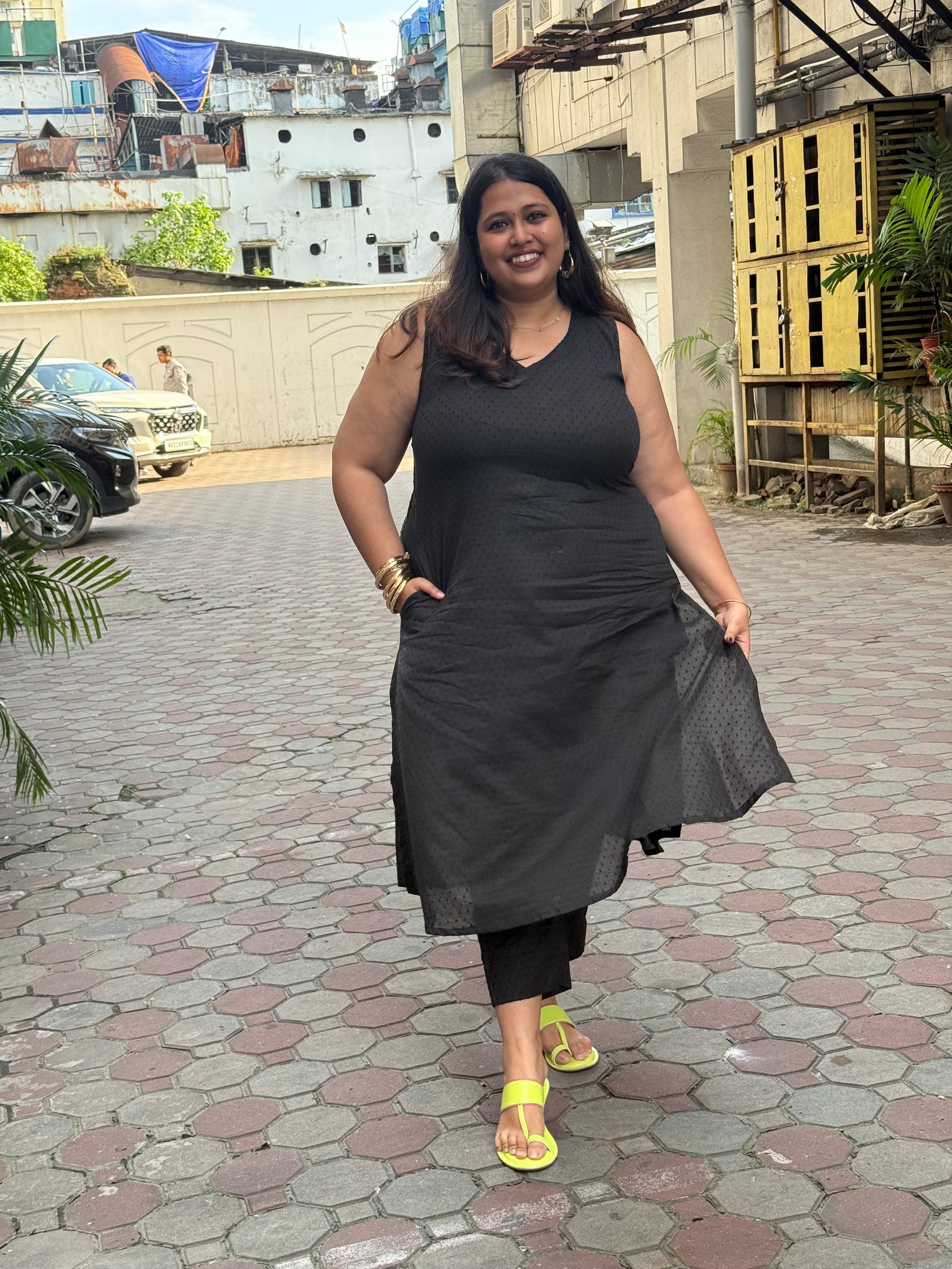 Kaali Bindi Hakoba Co-ord Set