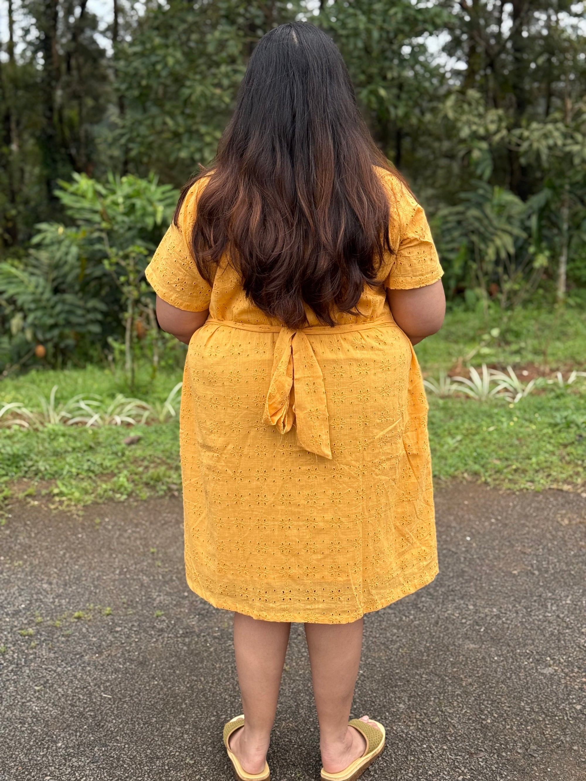 Sunehri Cotton Shirt Dress