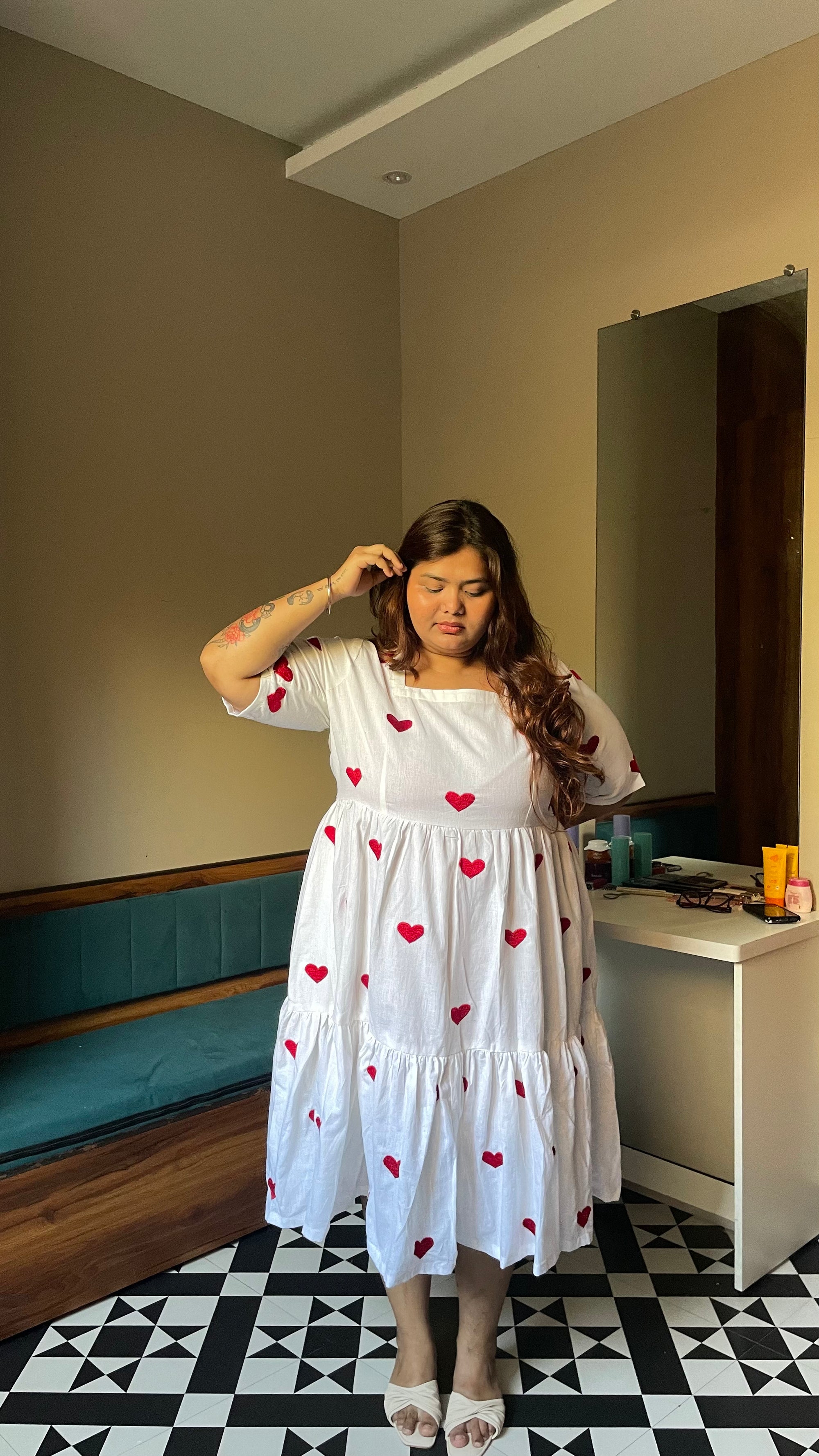 Dilbara Tiered Dress (With Sleeves)