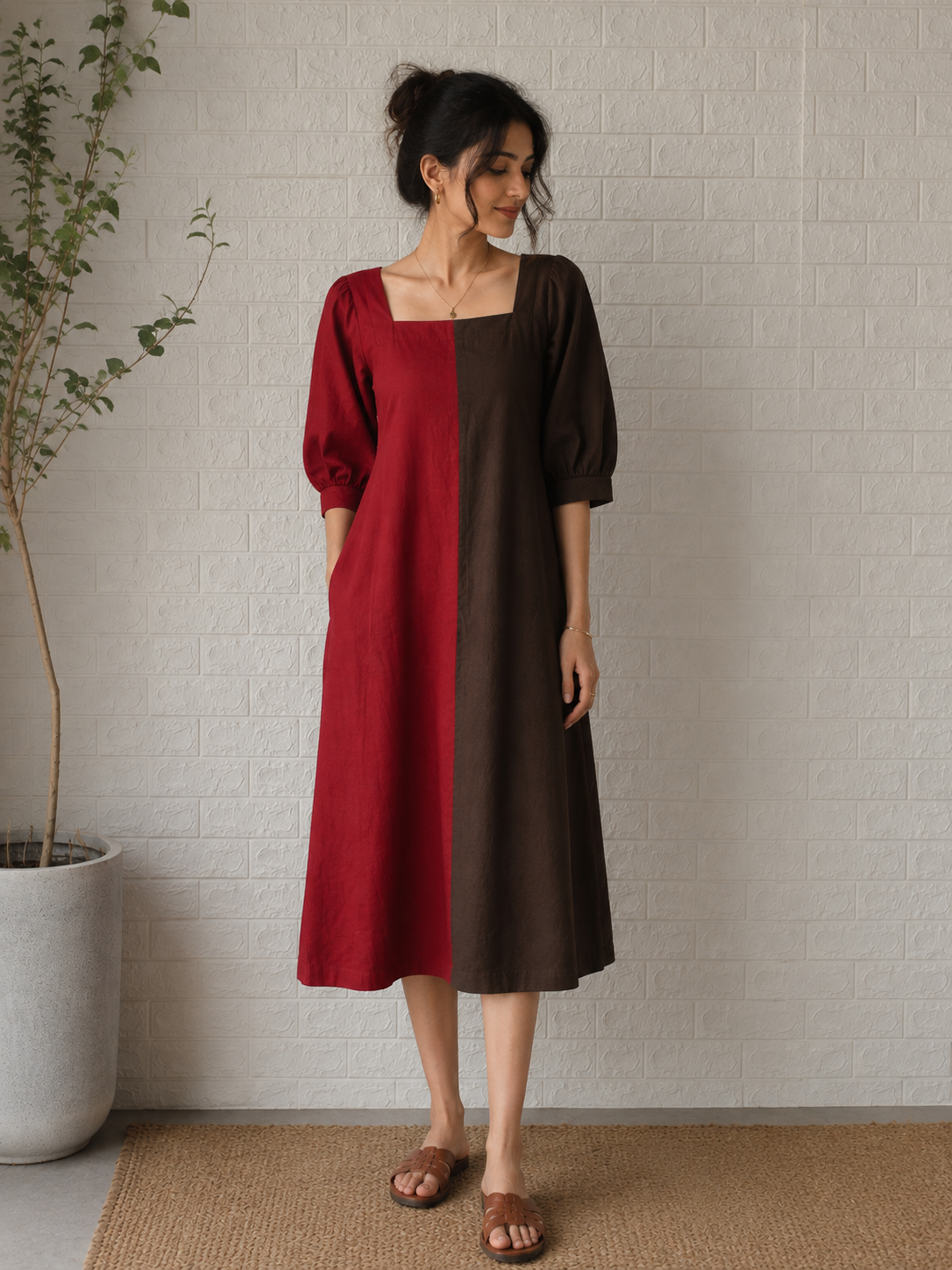 Cherry Cola Cotton Dress