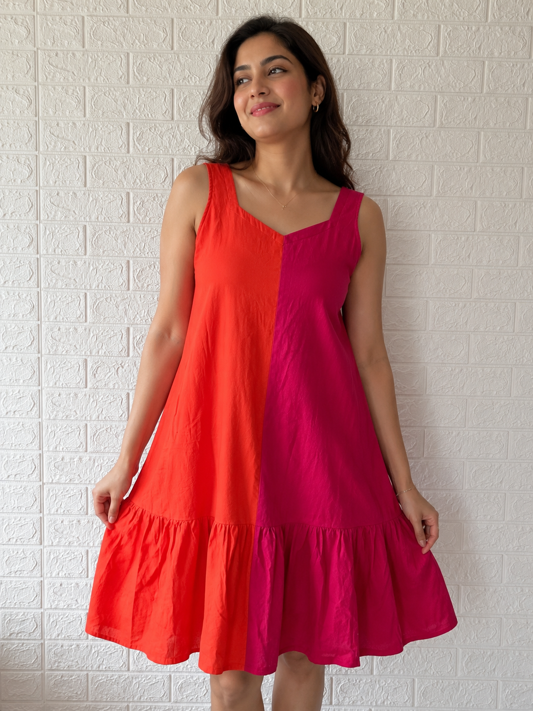 Tangerine Tango Cotton Dress