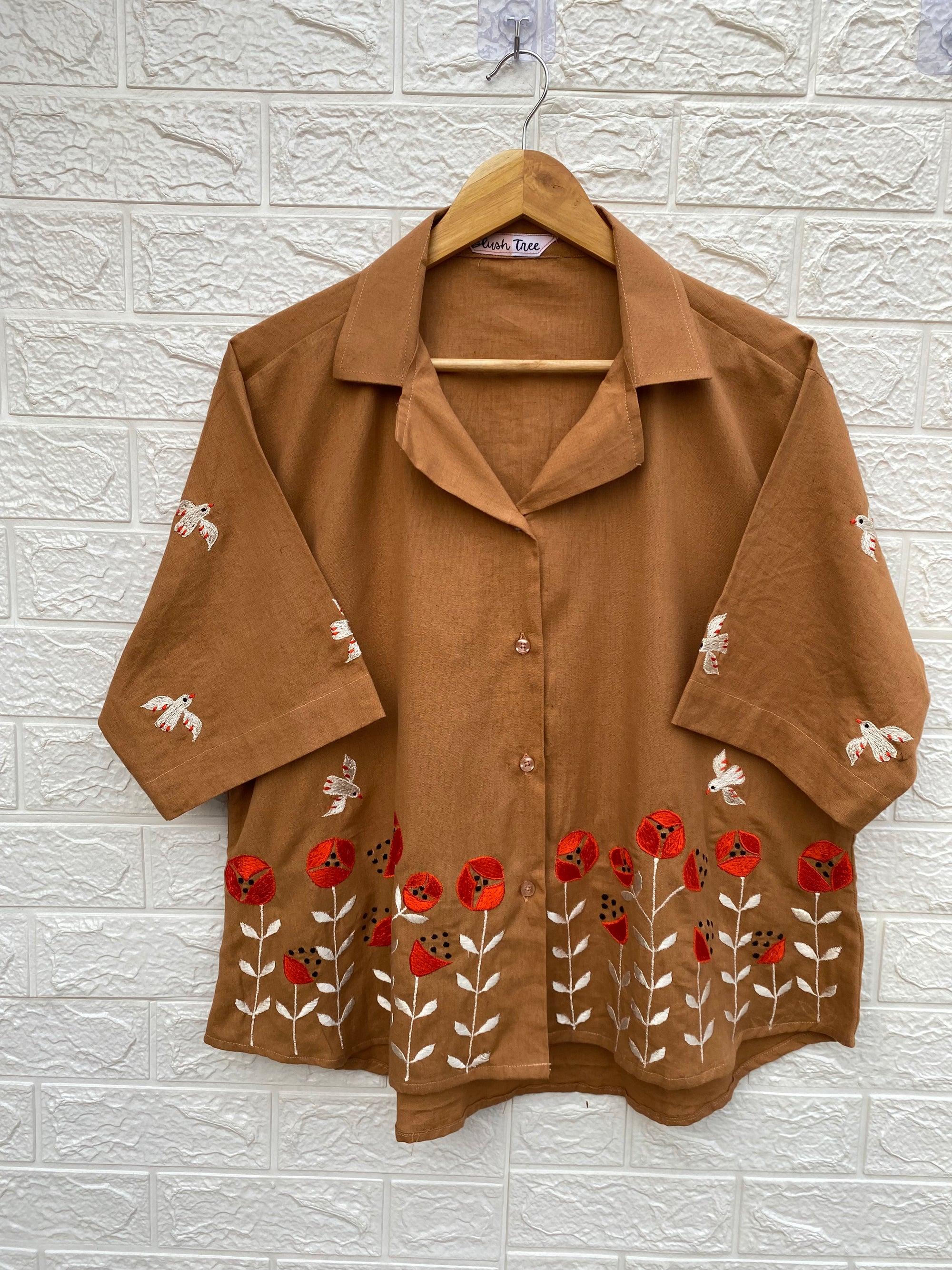 Birdie Bloom Cotton Shirt