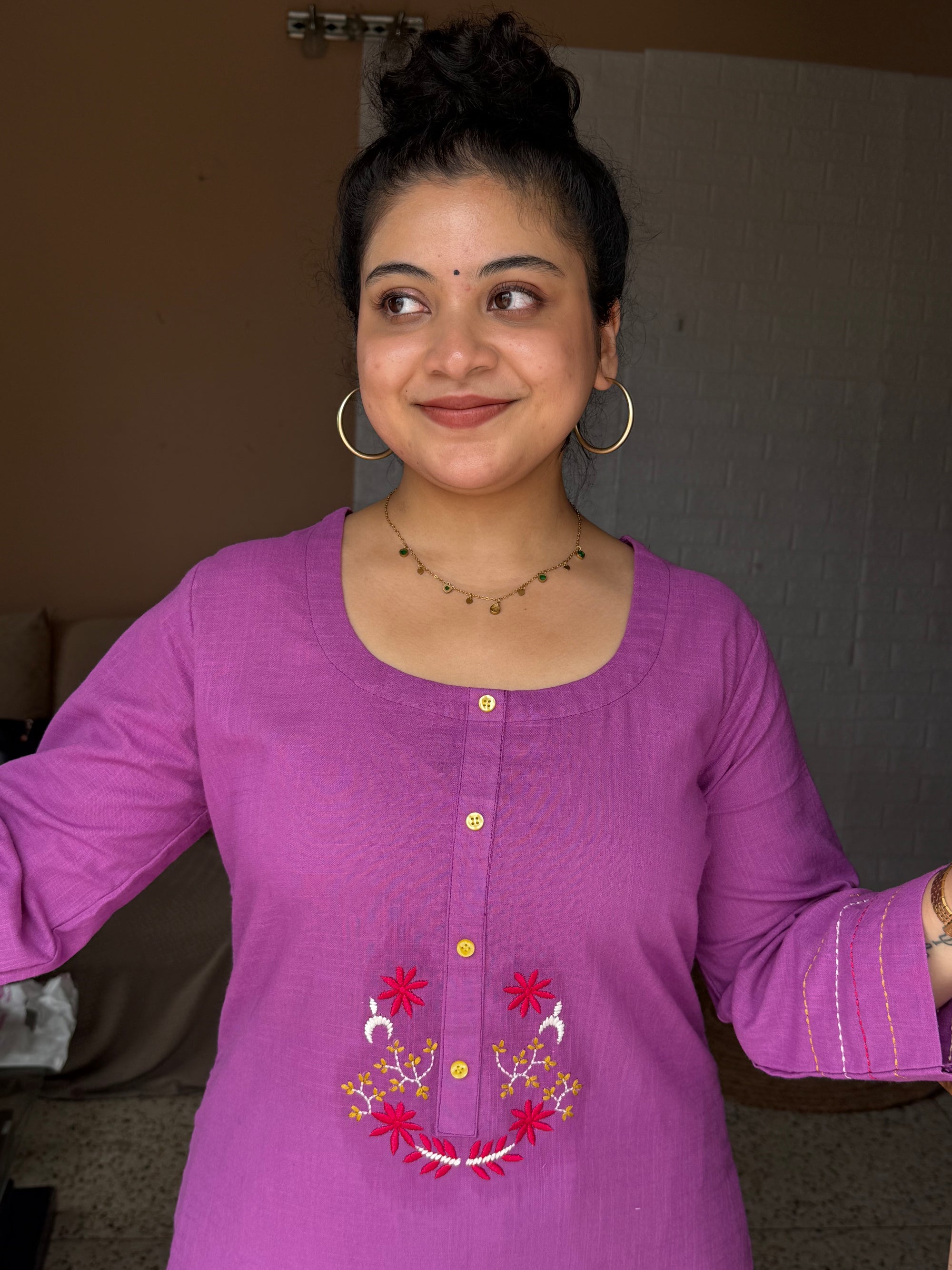 Berry Bliss Cotton Kurti