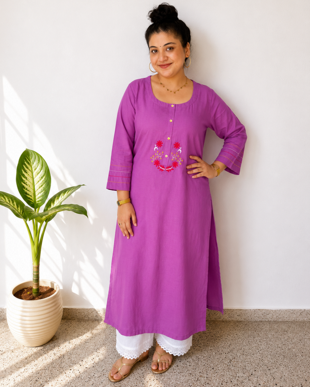 Berry Bliss Cotton Kurti