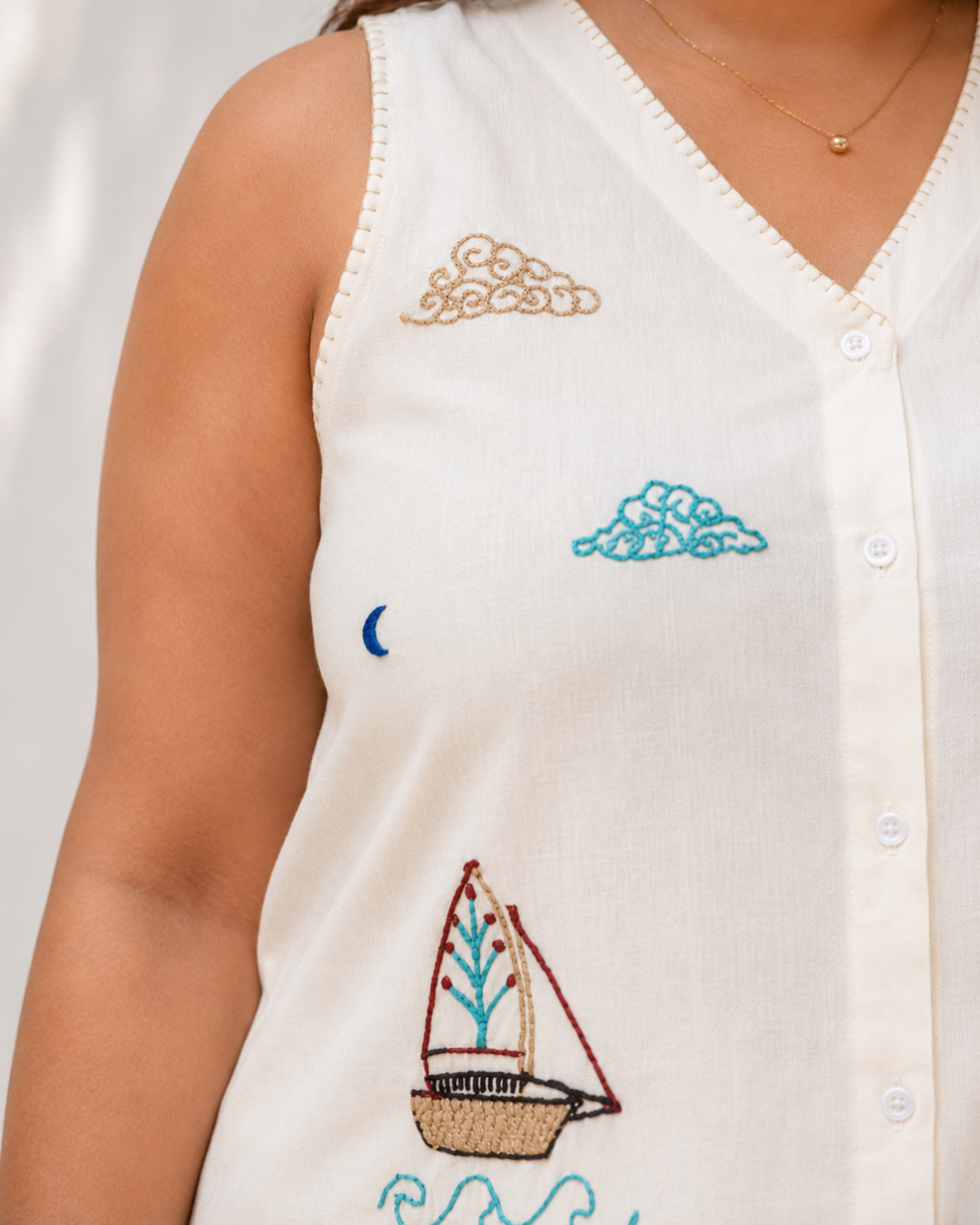Little Voyage Embroidered Top