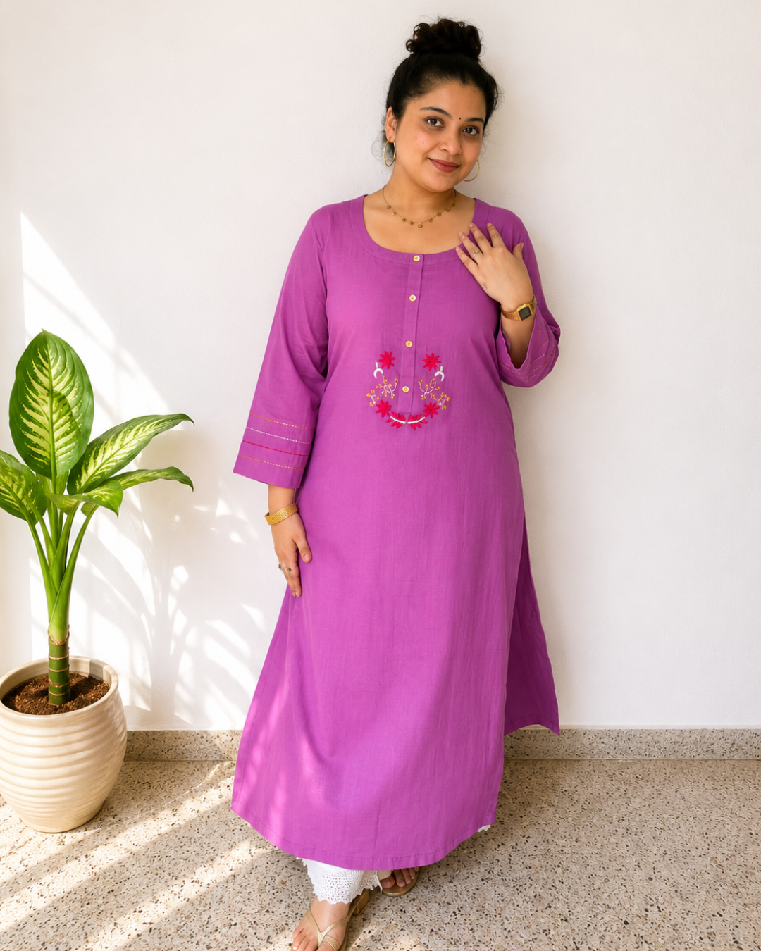 Berry Bliss Cotton Kurti